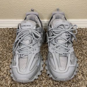 Balenciaga Men’s Track sneakers in grey.